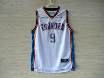 Maillot De Basket Oklahoma City Thunder Serge Ibaka 9 Tissus Sportif Fans Edition Blanc
